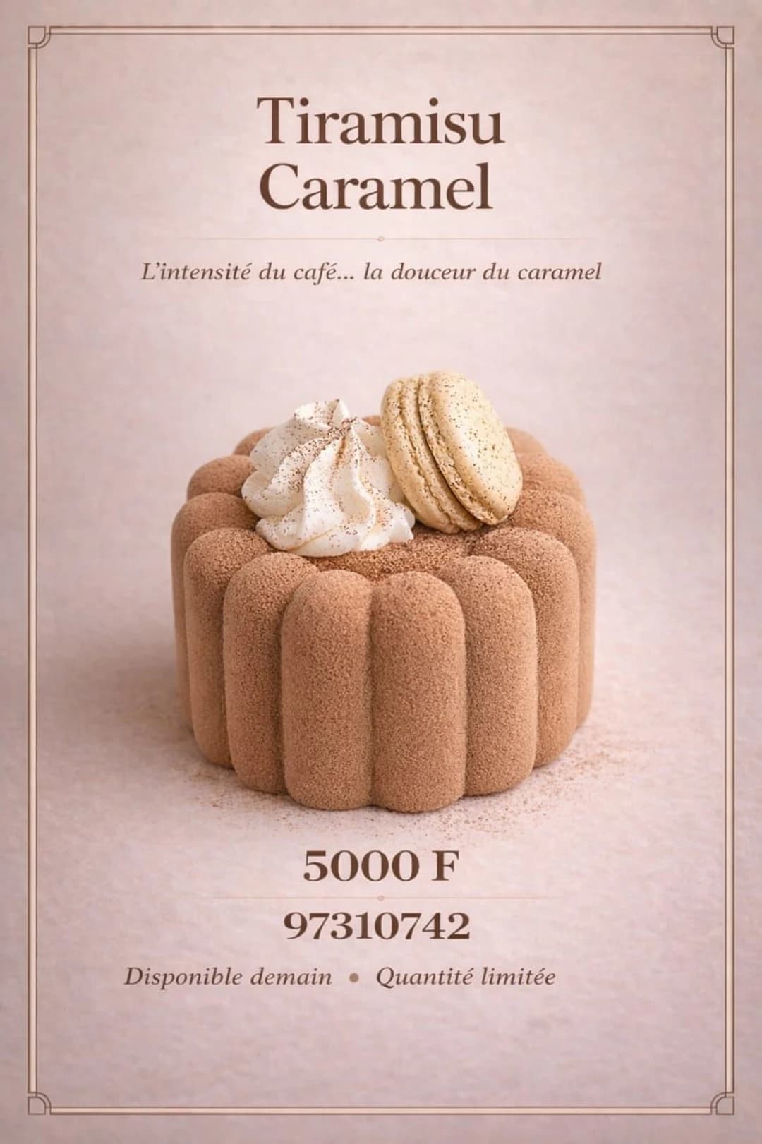 Tiramisu Caramel — création signature Gift & ENTREMETS