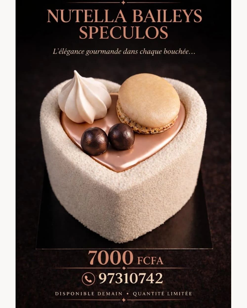 Nutella Baileys Speculos — glace artisanale premium, vue principale en gros plan
