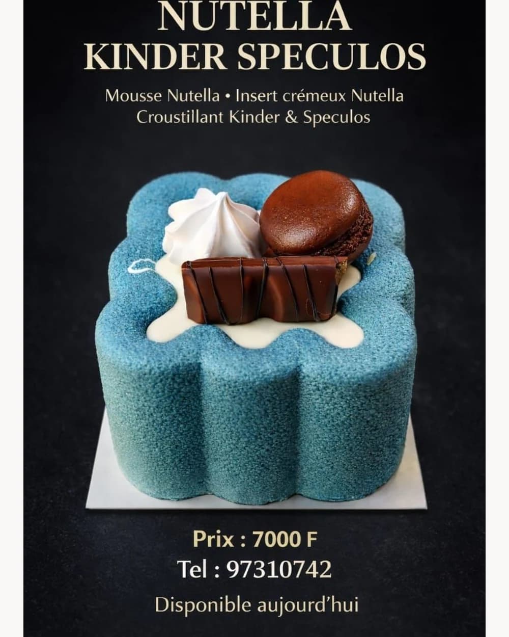 Nutella Kinder Speculos — glace artisanale premium, vue principale en gros plan