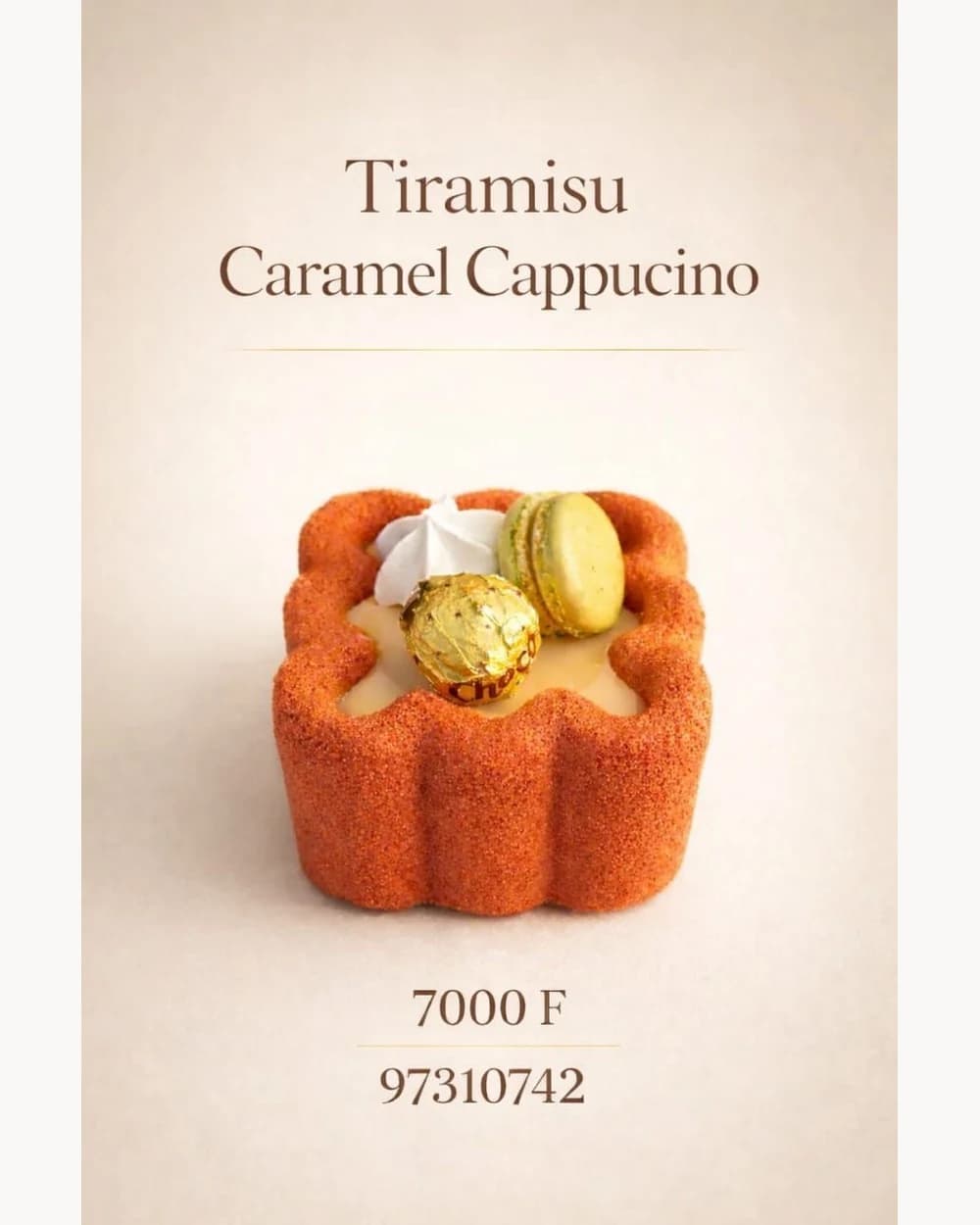 Tiramisu Caramel Cappuccino — glace artisanale premium, vue principale en gros plan