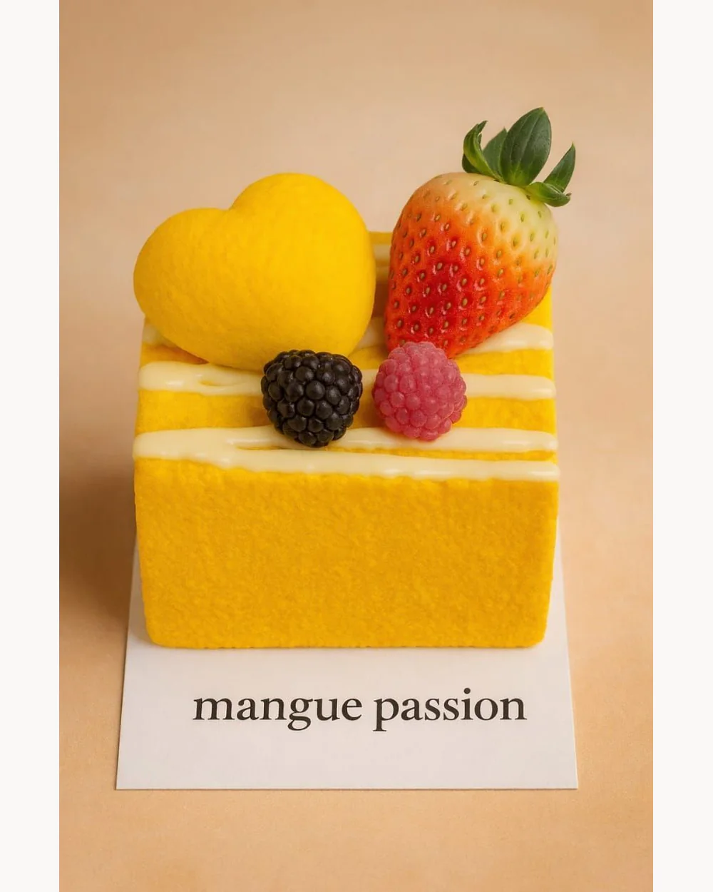 Création glacée signature Gift & ENTREMETS — Mango Passion