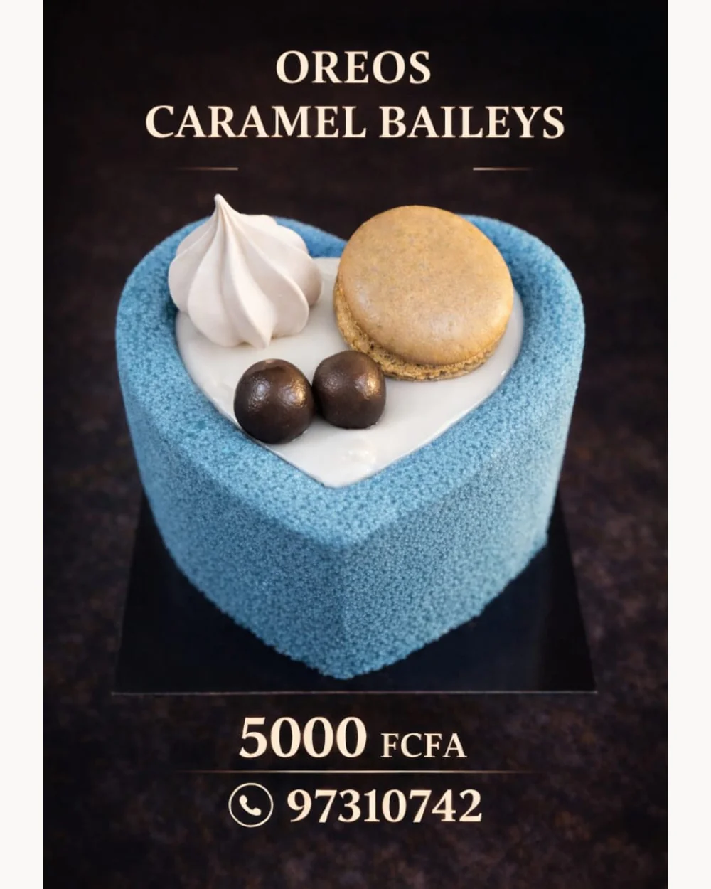Oreos Caramel Baileys — glace artisanale premium par Gift & ENTREMETS By Ah Mes Goûts à Cotonou
