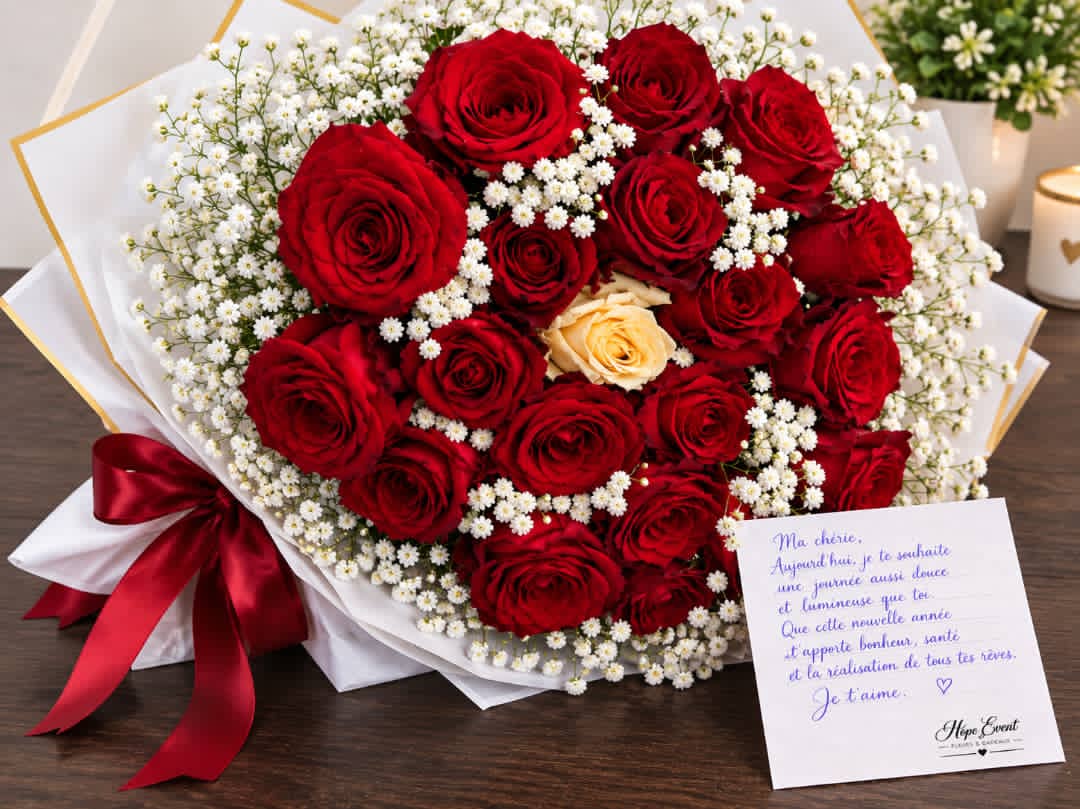 Bouquet 9 roses — glace artisanale premium par Gift & ENTREMETS By Ah Mes Goûts à Cotonou